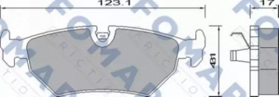 FOMAR FRICTION fo629281 -  Комплект тормозных колодок, дисковый тормоз